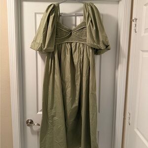 Elegant Olive Green Women's Dress